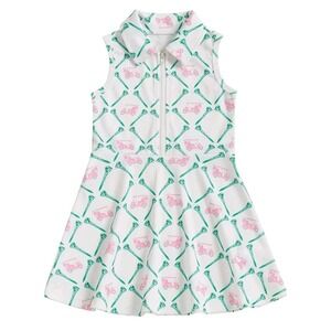 Little Girls Golf Dress, Size 6-7years, Lapel Collar A Line Dress